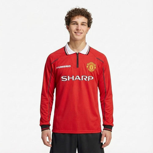 Manchester United Langarm Heimtrikot 98/99 Herren Fan-Version (Retro)