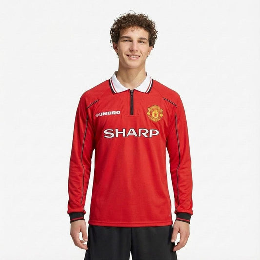 Manchester United Langarm Heimtrikot 98/99 Herren Fan-Version (Retro)