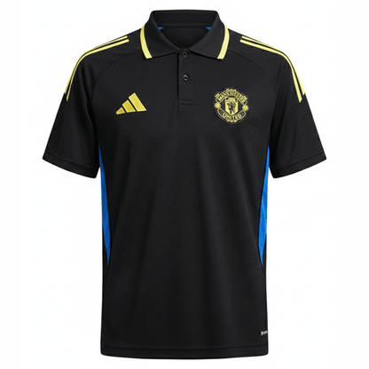 Manchester United Polohemd 25/26 Fan-version Herren Schwarz