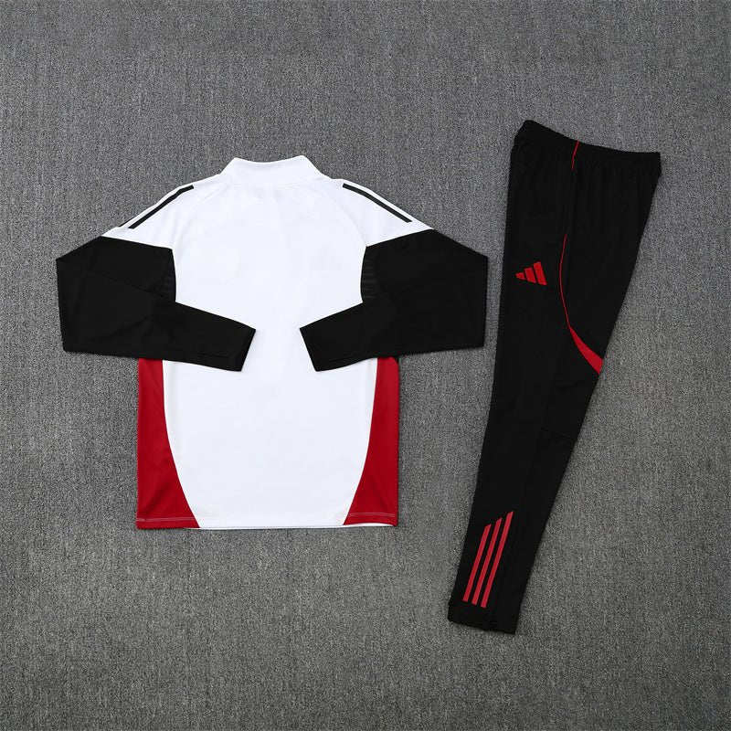 Manchester United Trainingsanzug 25/26 Herren Jacke Weiß und Hose