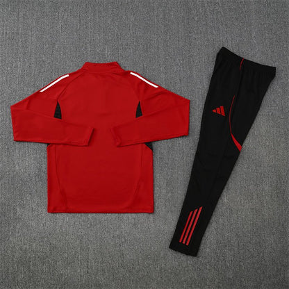 Manchester United Trainingsanzug 25/26 Herren Jacke Rot und Hose