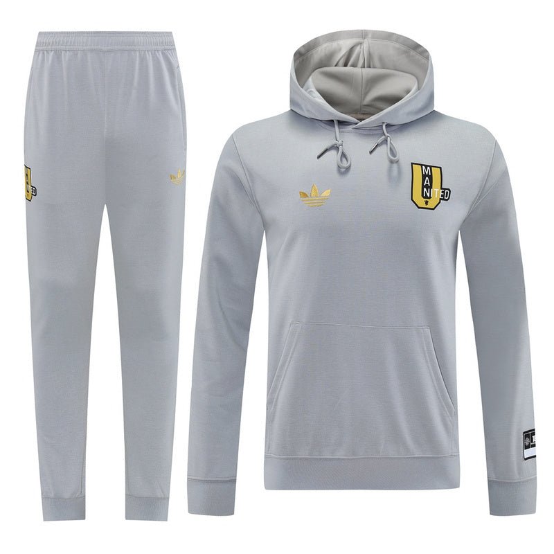 Manchester United Trainingsanzug 25/26 Jacke und Hose Herren Grau