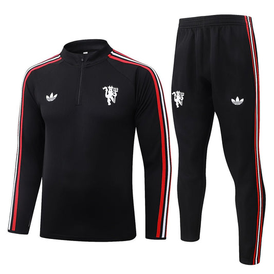 Manchester United Trainingsanzug 26/27 Jacke & Hose Schwarz