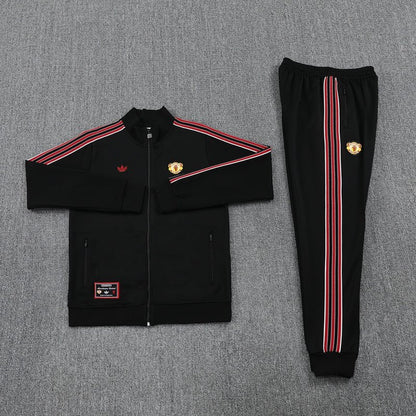 Manchester United Trainingsanzug Jacke und Hose 25/26 Herren Schwarz