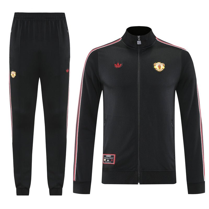 Manchester United Trainingsanzug Jacke und Hose 25/26 Herren Schwarz