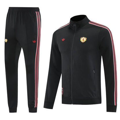 Manchester United Trainingsanzug Jacke und Hose 25/26 Herren Schwarz