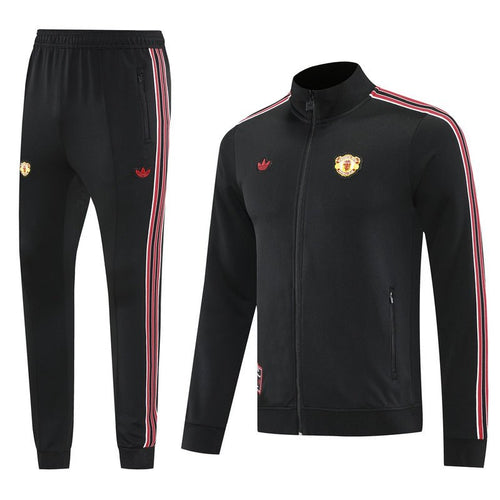 Manchester United Trainingsanzug Jacke und Hose 25/26 Herren Schwarz