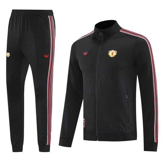 Manchester United Trainingsanzug Jacke und Hose 25/26 Herren Schwarz