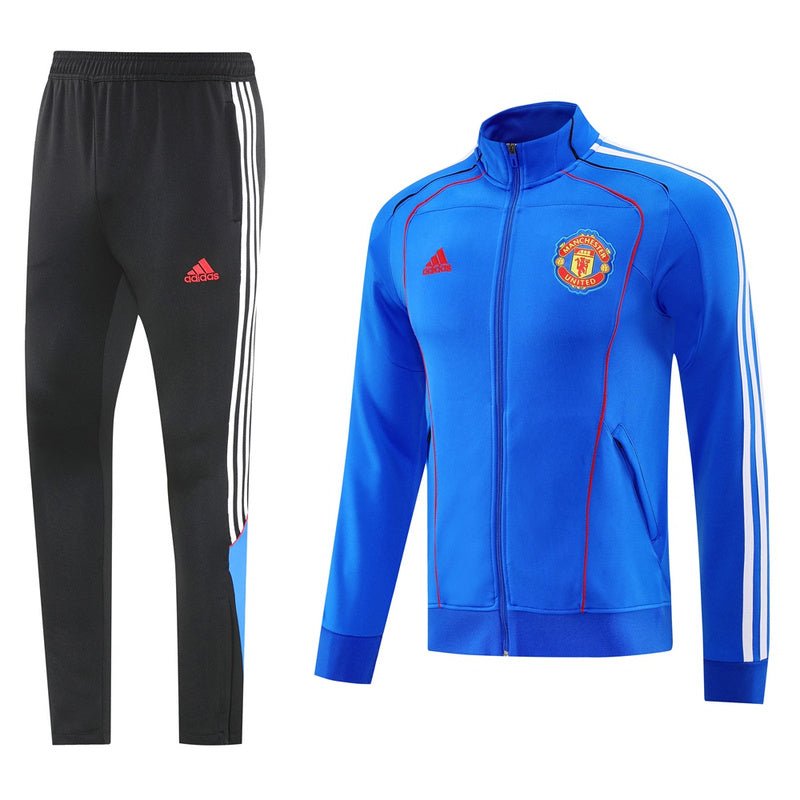 Manchester United Trainingsanzug Jacke Blau und Hose 25/26 Herren