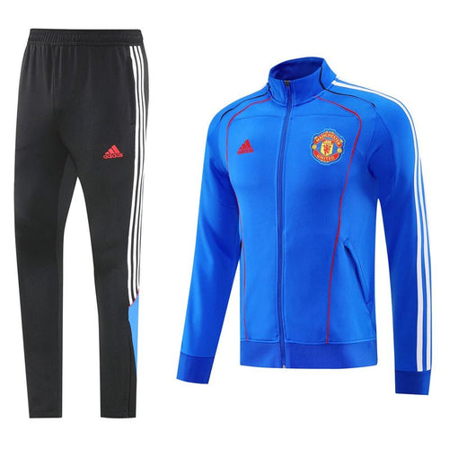 Manchester United Trainingsanzug Jacke Blau und Hose 25/26 Herren