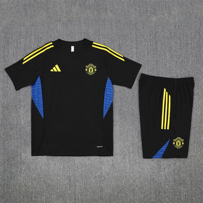 Manchester United Trainingsset 25/26 Trikot und Shorts Schwarz