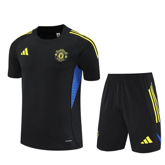 Manchester United Trainingsset 25/26 Trikot und Shorts Schwarz