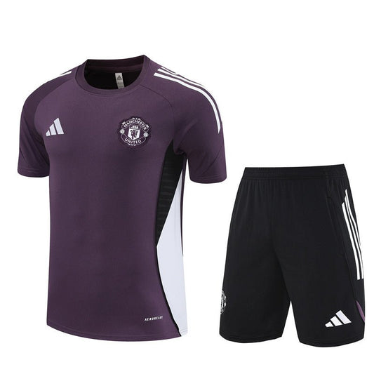 Manchester United Trainingsset 25/26 Trikot Lila und Shorts