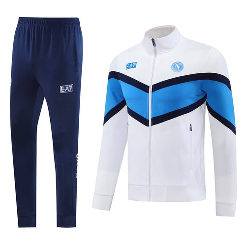 Napoli Trainingsanzug 25/26 Jacke Weiß und Hose Blau Herren