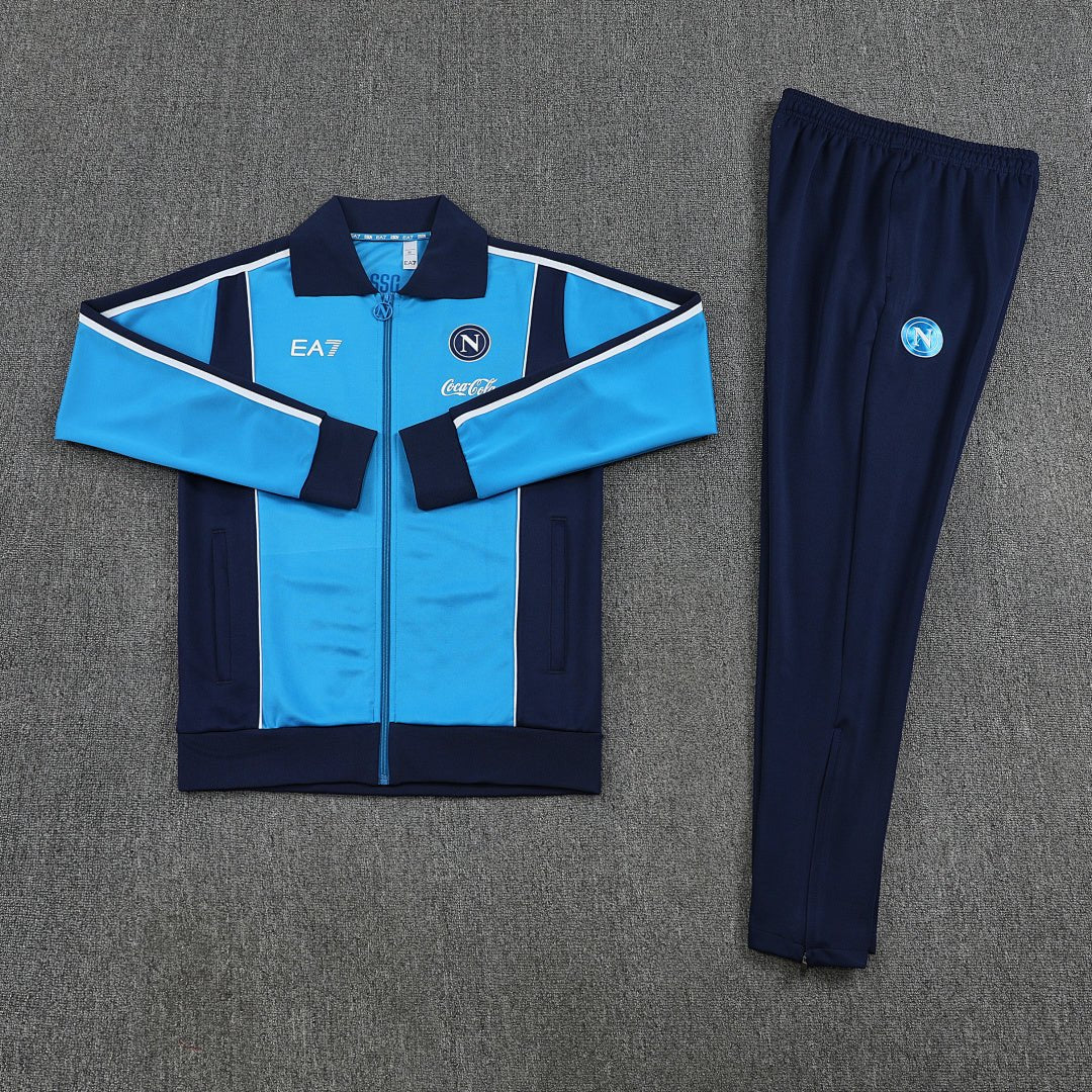 SSC Napoli Trainingsanzug 25/26 Jacke und Hose Herren Blau