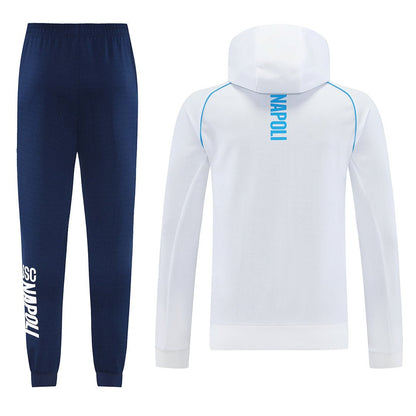 Napoli Trainingsanzug 25/26 Windacke Weiß und Hose Dunkelblau