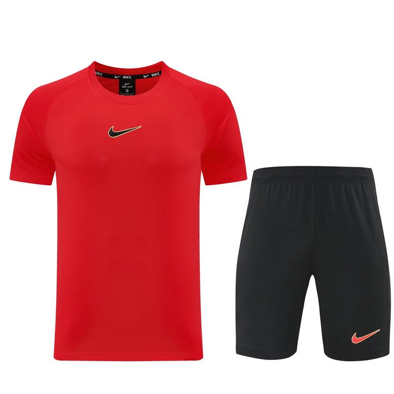 Nike Herren Set Trikot Rot und Shorts Schwarz