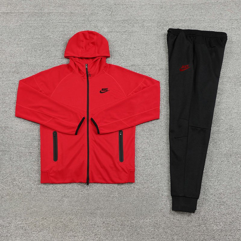 Nike Trainingsanzug Jacke Rot und Hose Schwarz Herren