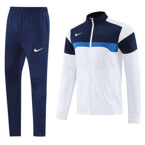 Nike Trainingsanzug Jacke Weiß und Hose Dunkelblau Herren