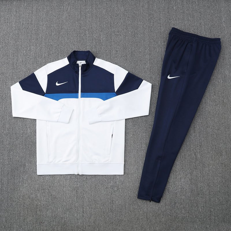 Nike Trainingsanzug Jacke Weiß und Hose Dunkelblau Herren