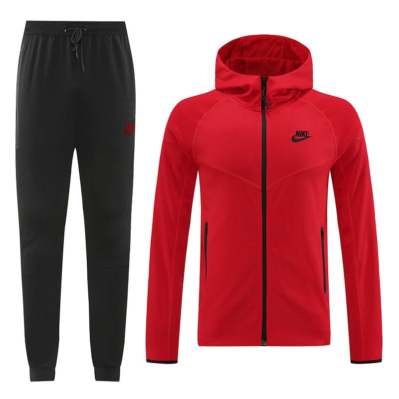 Nike Trainingsanzug Jacke Rot und Hose Schwarz Herren