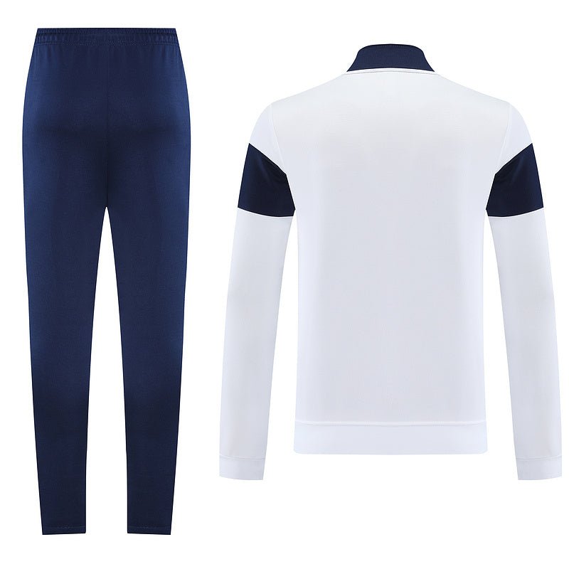 Nike Trainingsanzug Jacke Weiß und Hose Dunkelblau Herren