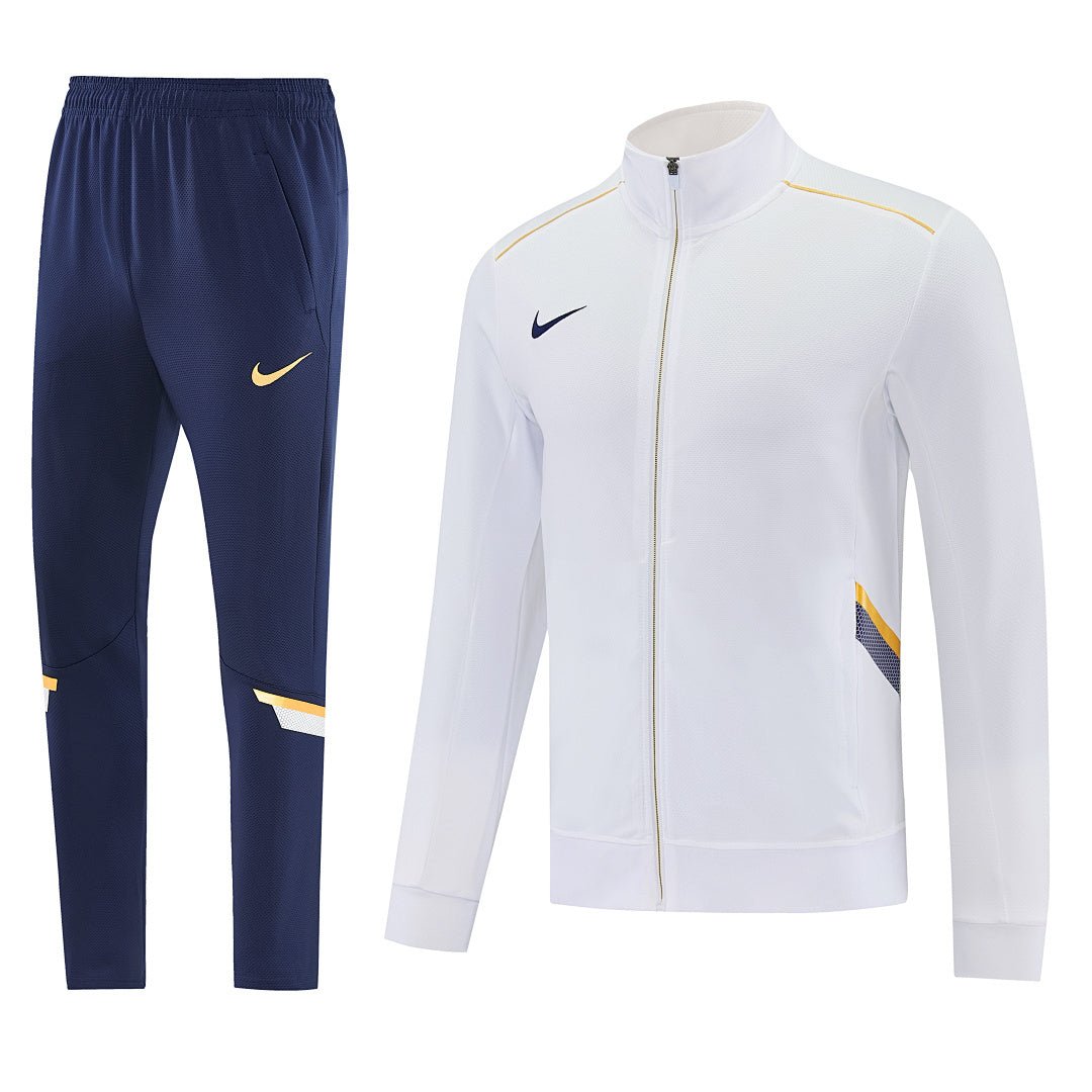 Nike Trainingsanzug Jacke Weiß und Hose Marineblau Herren