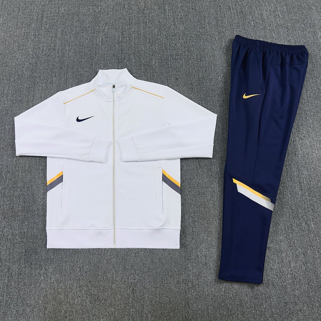 Nike Trainingsanzug Jacke Weiß und Hose Marineblau Herren