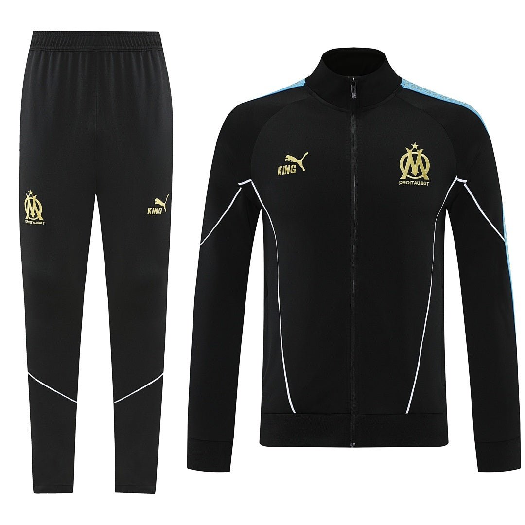 Olympique de Marseille Trainingsanzug 25/26 Jacke und Hose Schwarz