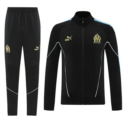 Olympique de Marseille Trainingsanzug 25/26 Jacke und Hose Schwarz