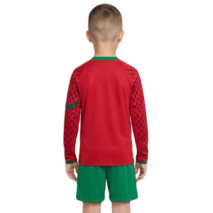 Portugal Kinder-Set Heimtrikot Langarm 2004 Trikot und Shorts (Retro)