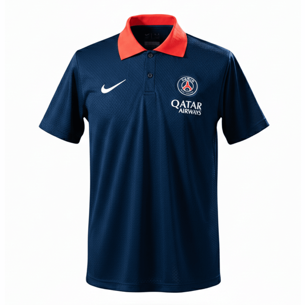 PSG Polohemd 25/26 Fan-version Herren Marineblau