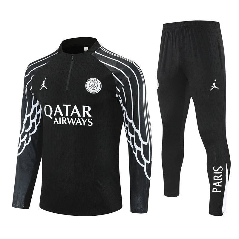 PSG x Jordan Trainingsanzug 25/26 Herren Jacke und Hose Schwarz