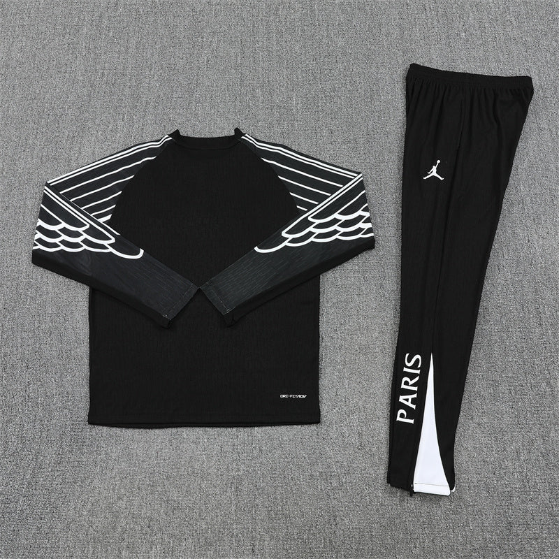 PSG x Jordan Trainingsanzug 25/26 Herren Jacke und Hose Schwarz