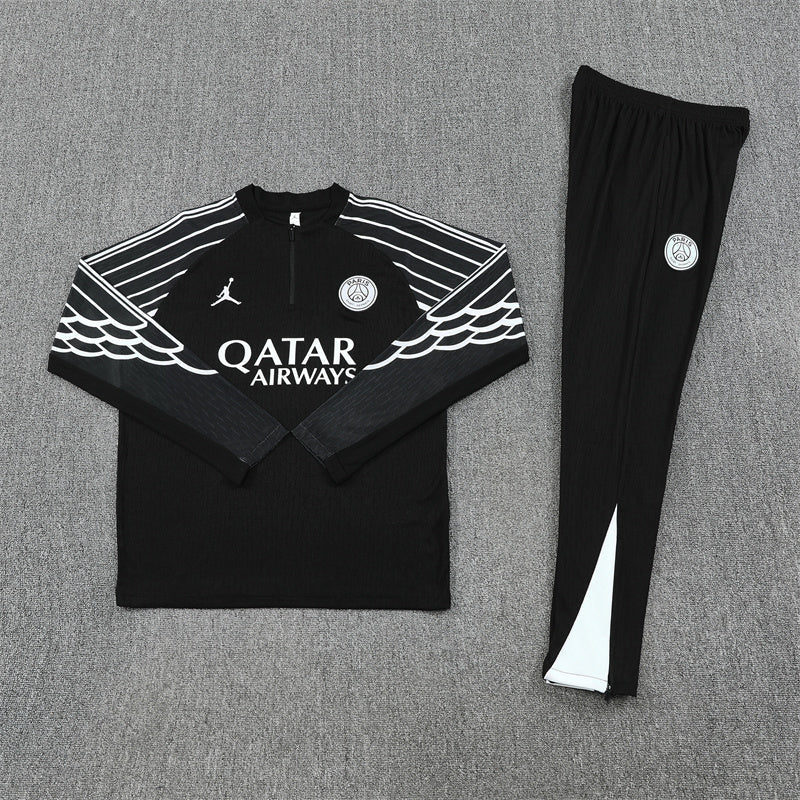 PSG x Jordan Trainingsanzug 25/26 Herren Jacke und Hose Schwarz