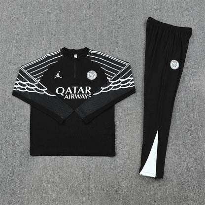 PSG x Jordan Trainingsanzug 25/26 Herren Jacke und Hose Schwarz