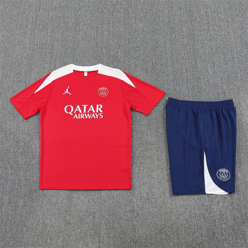 PSG Trainingsset 25/26 Trikot Rot und Shorts Dunkelblau