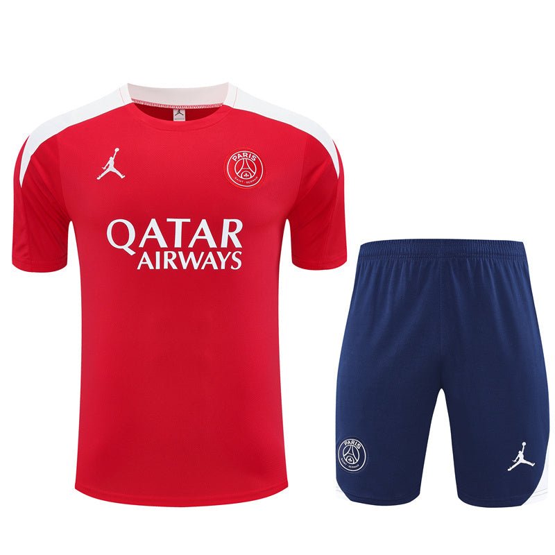PSG Trainingsset 25/26 Trikot Rot und Shorts Dunkelblau