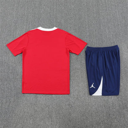 PSG Trainingsset 25/26 Trikot Rot und Shorts Dunkelblau