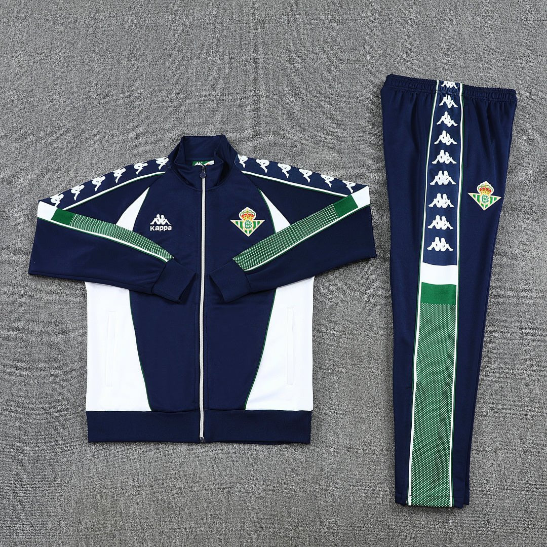 Real Betis Trainingsanzug 25/26 Jacke und Hose Herren Dunkelblau