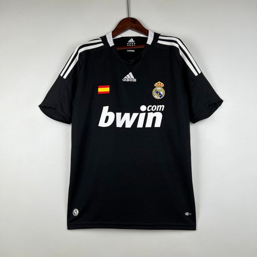 Real Madrid Auswärtstrikot 08/09 Herren Fan-Version Schwarz (Retro)