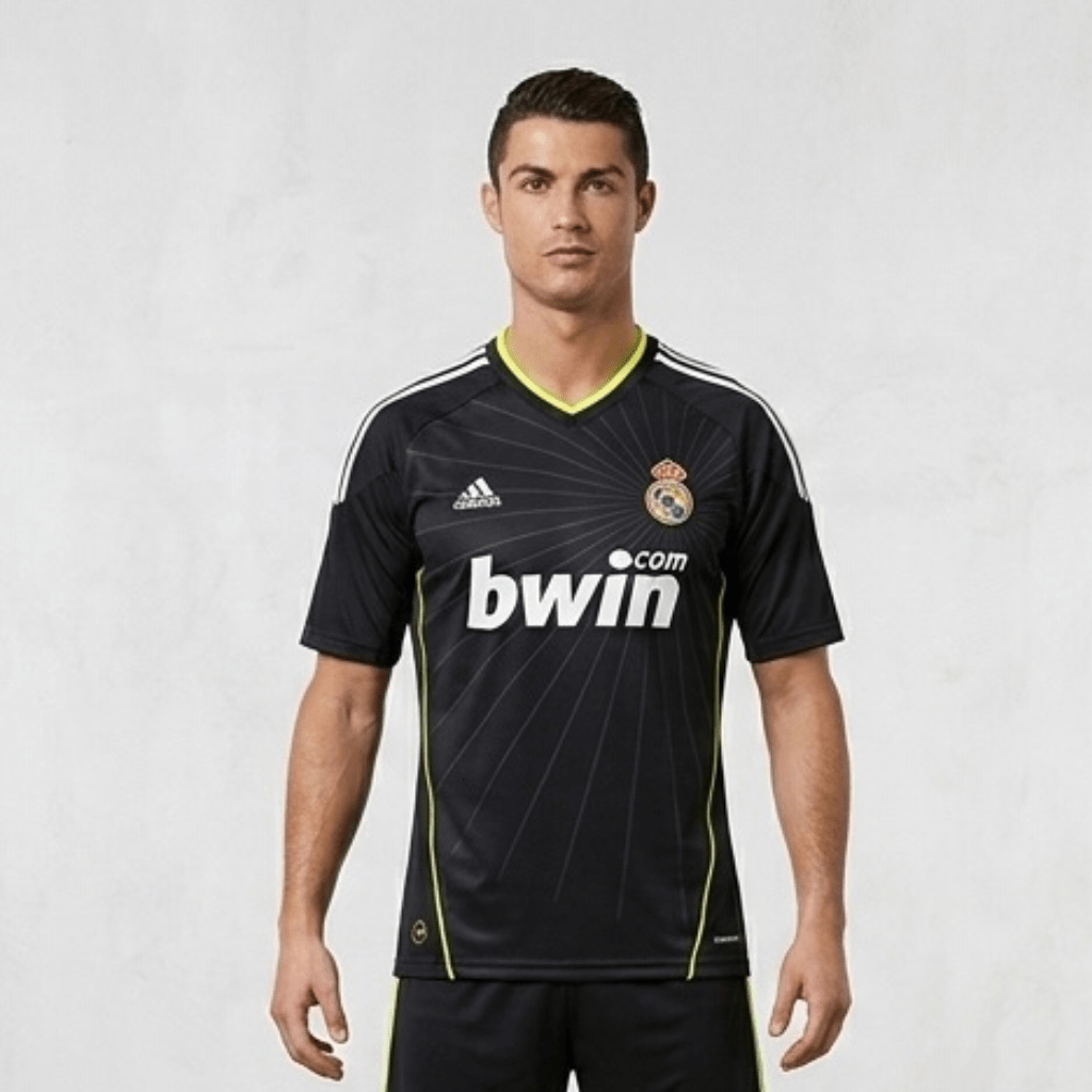 Real Madrid Auswärtstrikot 10/11 Herren Fan-Version Schwarz (Retro)