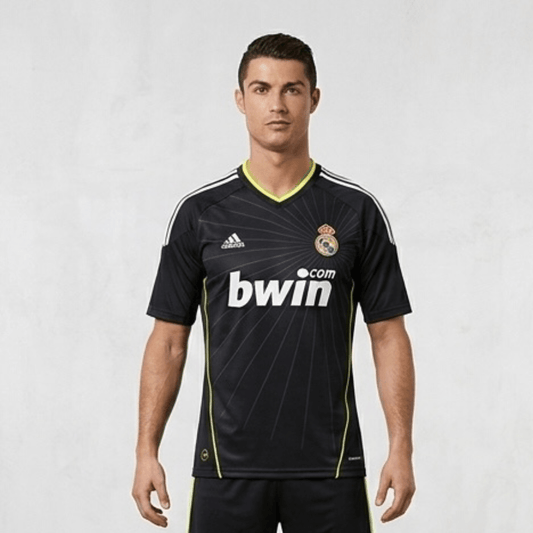 Real Madrid Auswärtstrikot 10/11 Herren Fan-Version Schwarz (Retro)