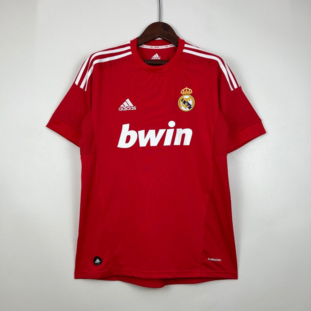 Real Madrid Auswärtstrikot 11/12 Herren Fan-Version Rot (Retro)