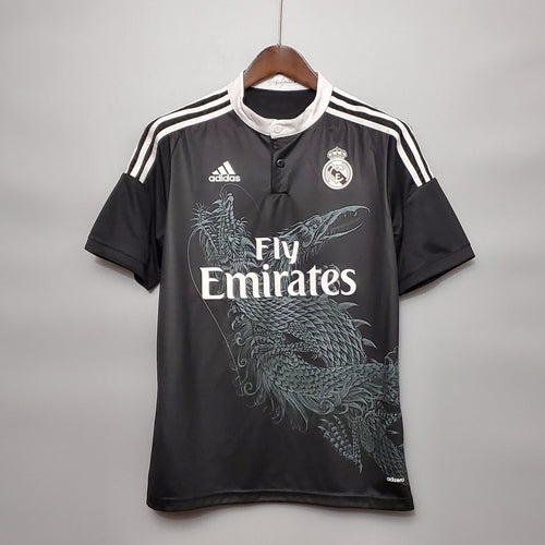 Real Madrid Drittetrikot 14/15 Herren Fan-Version Schwarz (Retro)