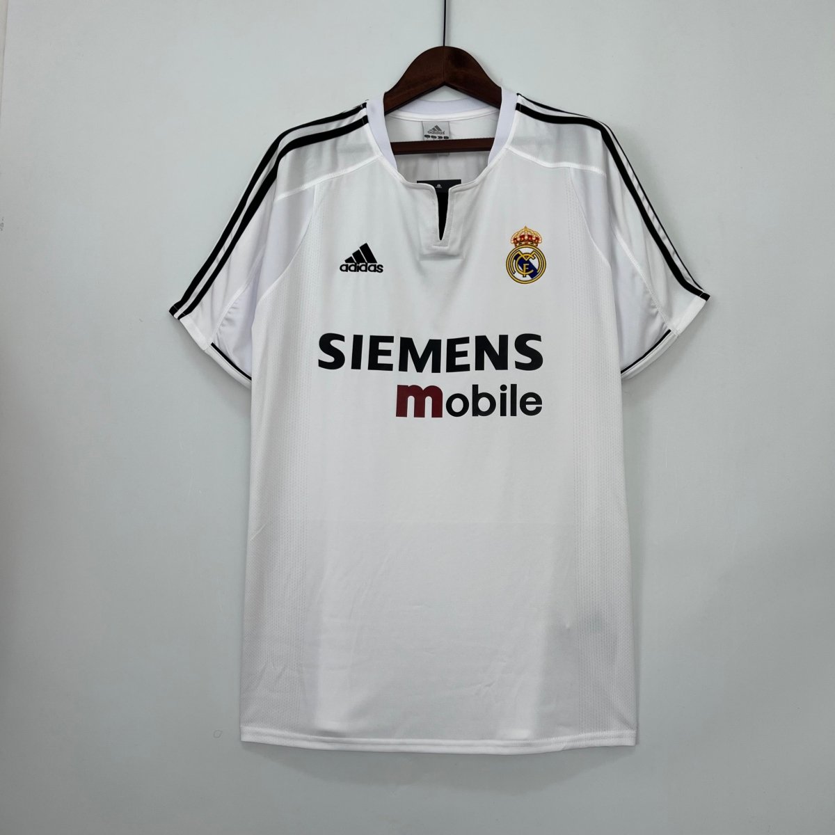 Real Madrid Heimtrikot 03/04 Herren Fan-Version Weiß (Retro)