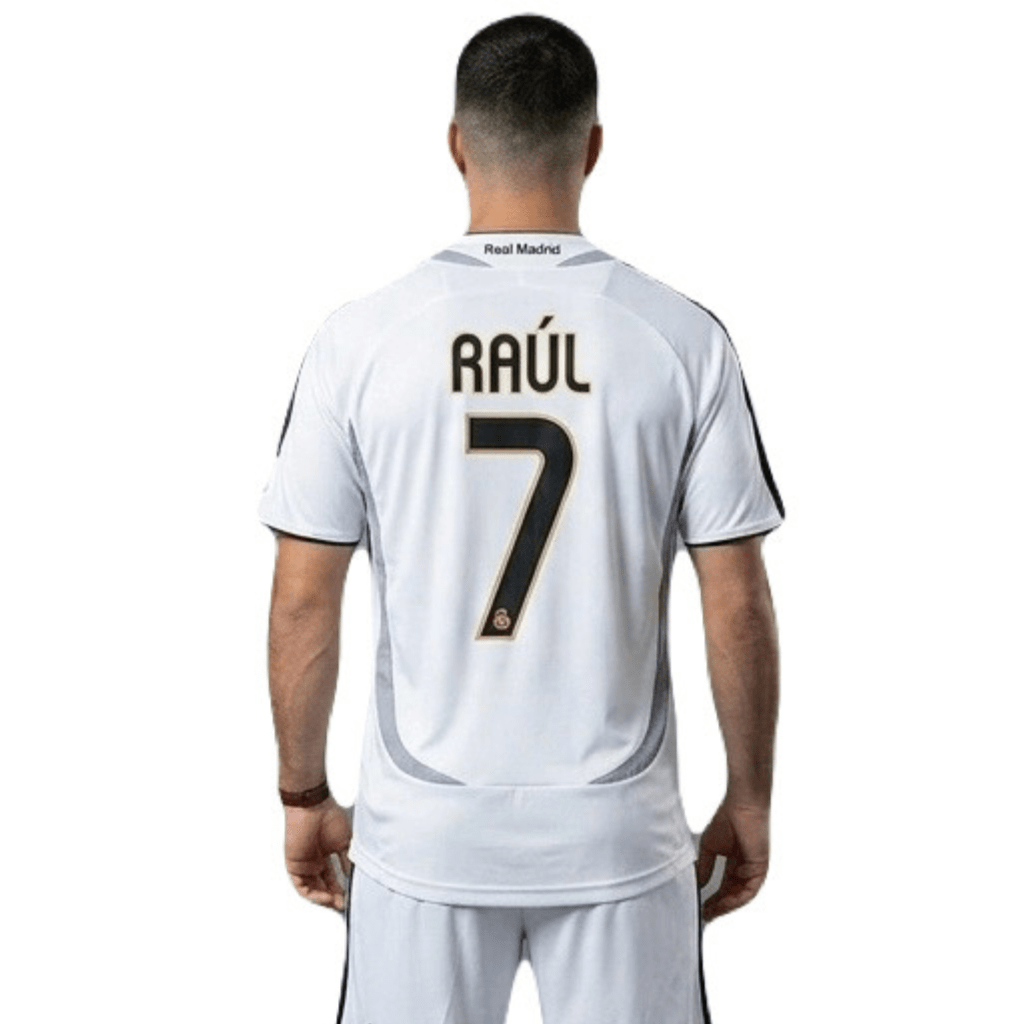 Real Madrid Heimtrikot 06/07 Herren Fan-Version Weiß (Retro)