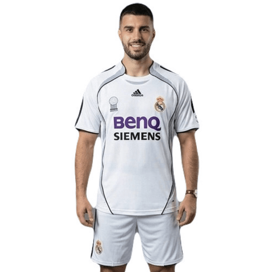 Real Madrid Heimtrikot 06/07 Herren Fan-Version Weiß (Retro)