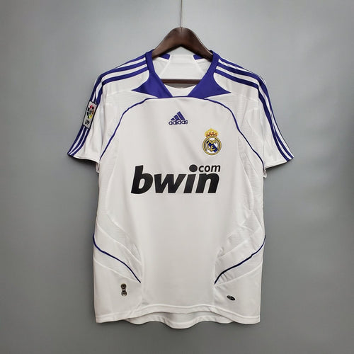 Real Madrid Heimtrikot 07/08 Herren Fan-Version Weiß (Retro)