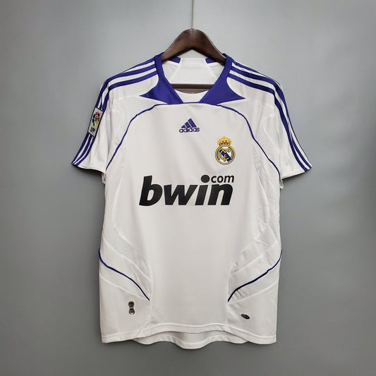 Real Madrid Heimtrikot 07/08 Herren Fan-Version Weiß (Retro)